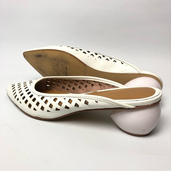 JAGGAR The Label Cage White Leather Heels 6.5 - Picture 3 of 8